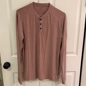 Men's Henley Shirt - Sunwashed Red